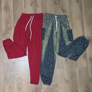 Women's Harem Palazzo Boho Pants Size S Baggy Gypsy Hippie Pockets Casual Yoga